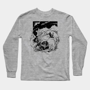 Skull and colibri Long Sleeve T-Shirt